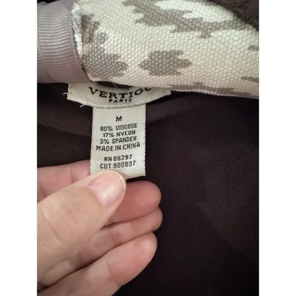 Vertigo Paris Ballet Wrap Sweater Medium Balletcore Classic NEW Chocolate Brown - Picture 4 of 9